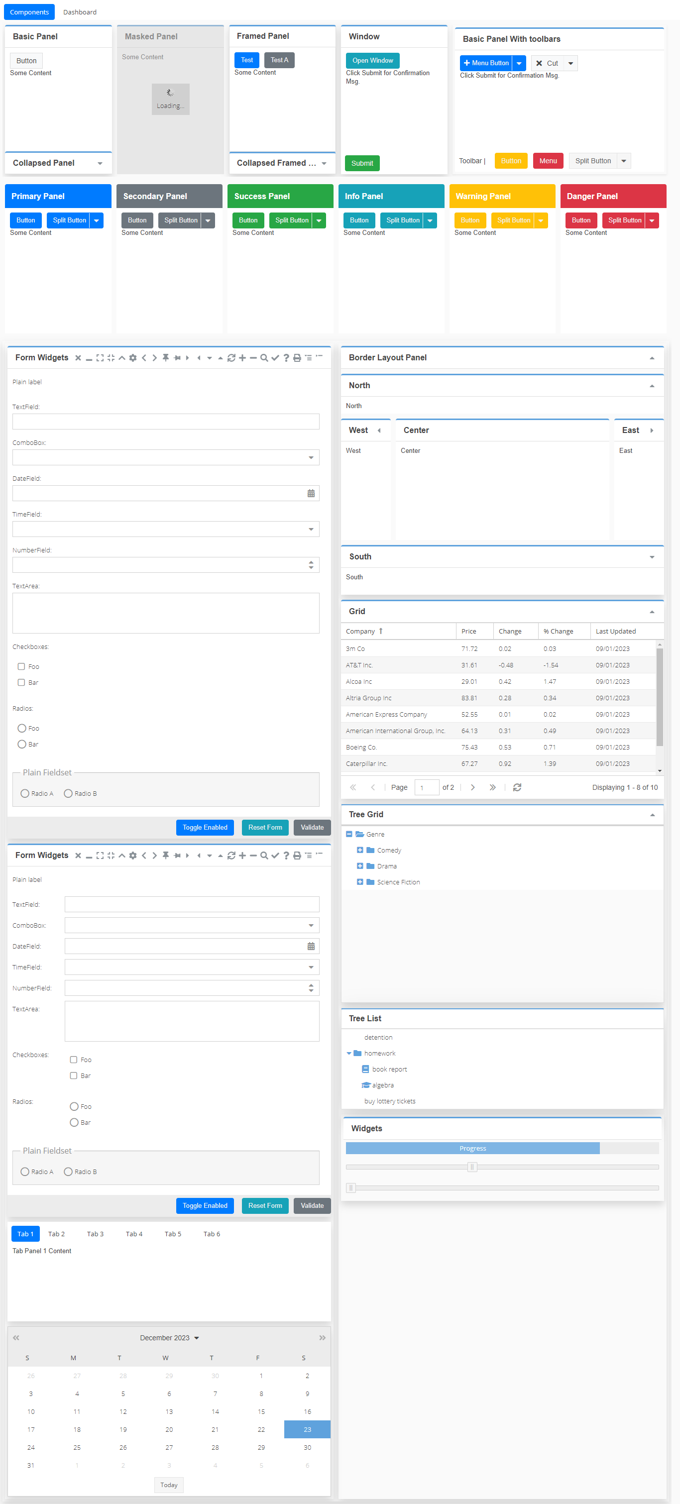 Ext JS Clasic Components