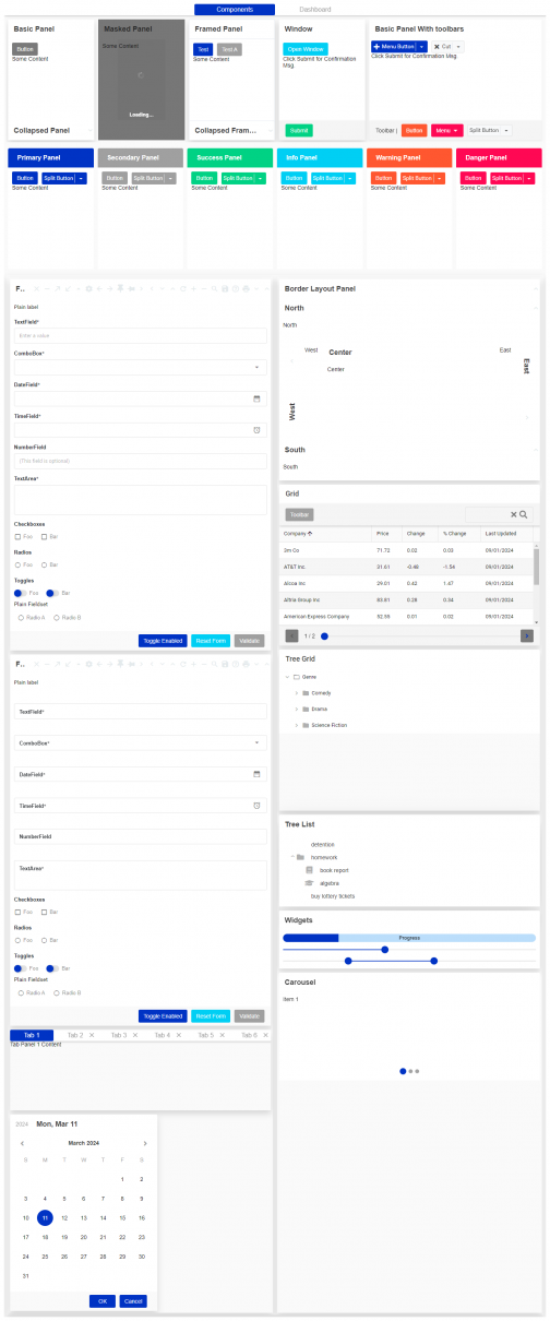 ExtJS Theme - Lapis Sharp