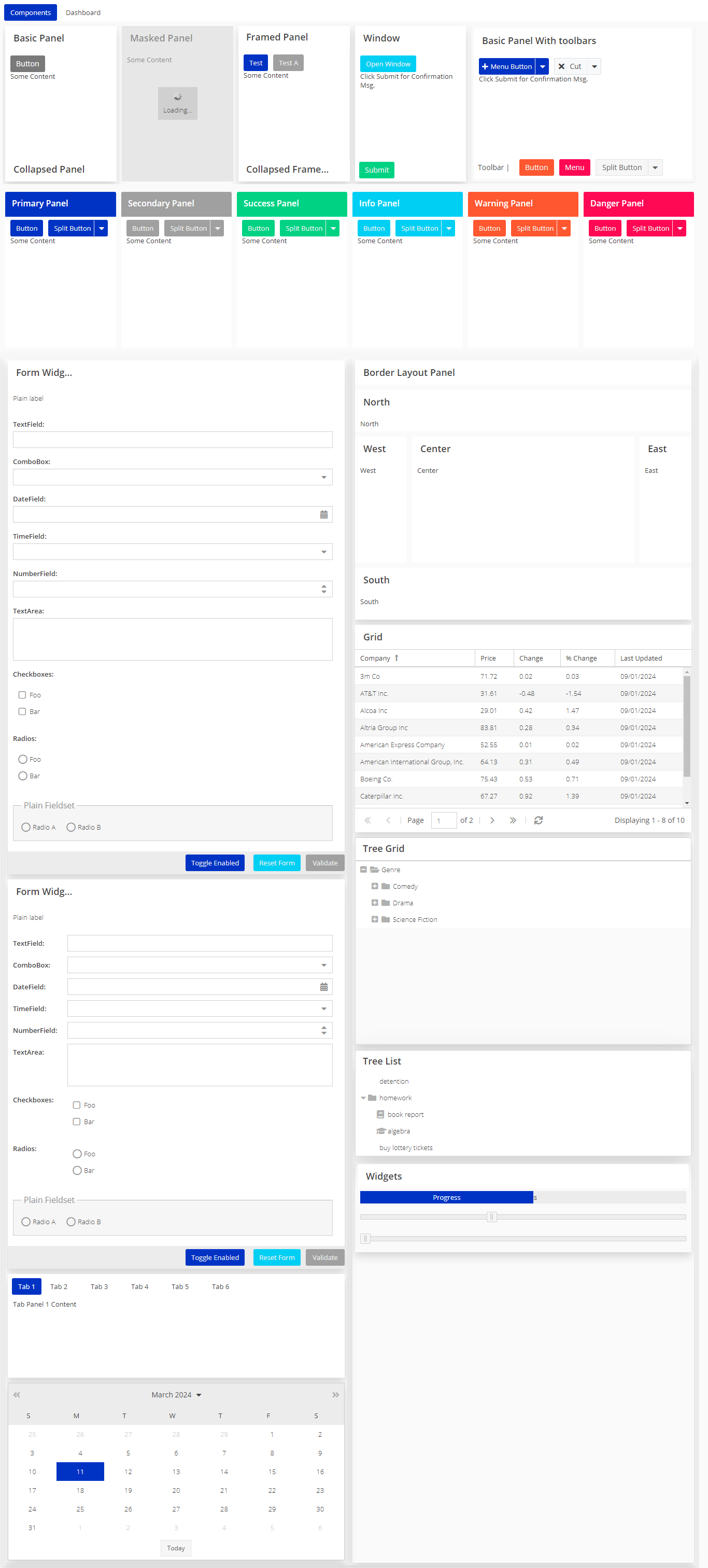 ExtJS Theme - Lapis Sharp